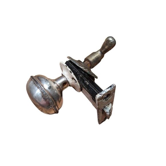 Vintage porshlen and brass door knobs. With hardware. - Picture 9 of 13